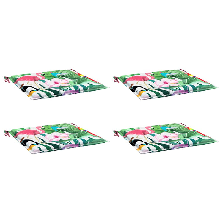 Vidaxl Gartenstuhlkissen 4 PCs 40x40x3 cm Stoff Multi -Colored