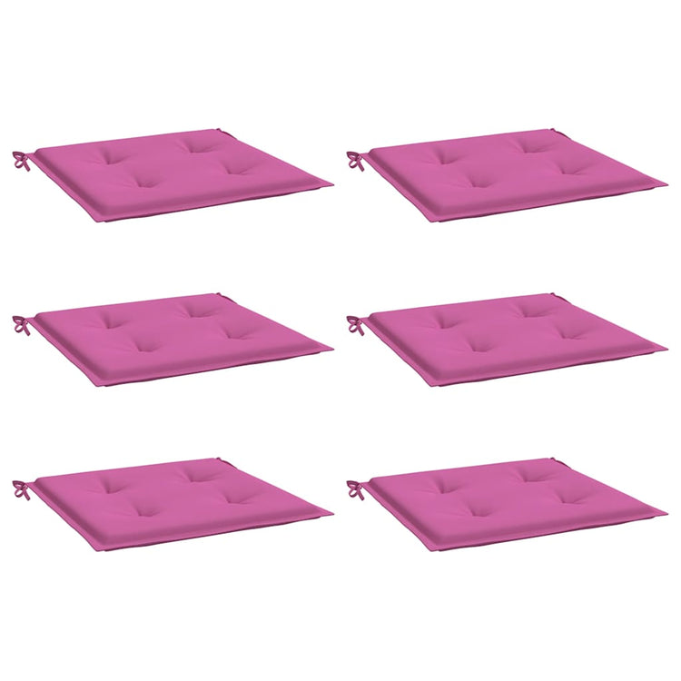 Vidaxl Gartenstuhl Kissen 6 ST 40x40x3 cm Stoff rosa