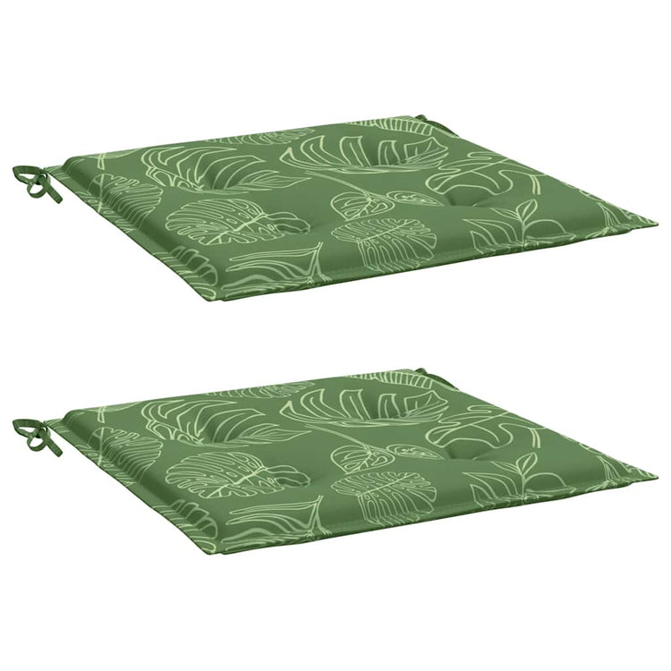VIDAXL -Stuhlkissen 2 PCs Blattmuster 50x50x3 cm Stoff