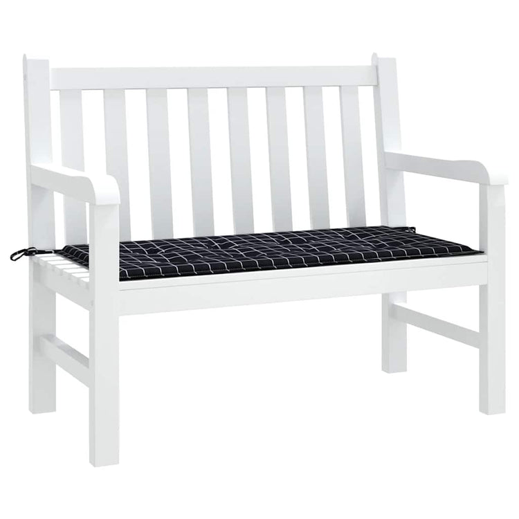 Vidaxl Gartenbank Kissen Checker Muster 120x50x3 cm Oxford Stoff schwarz