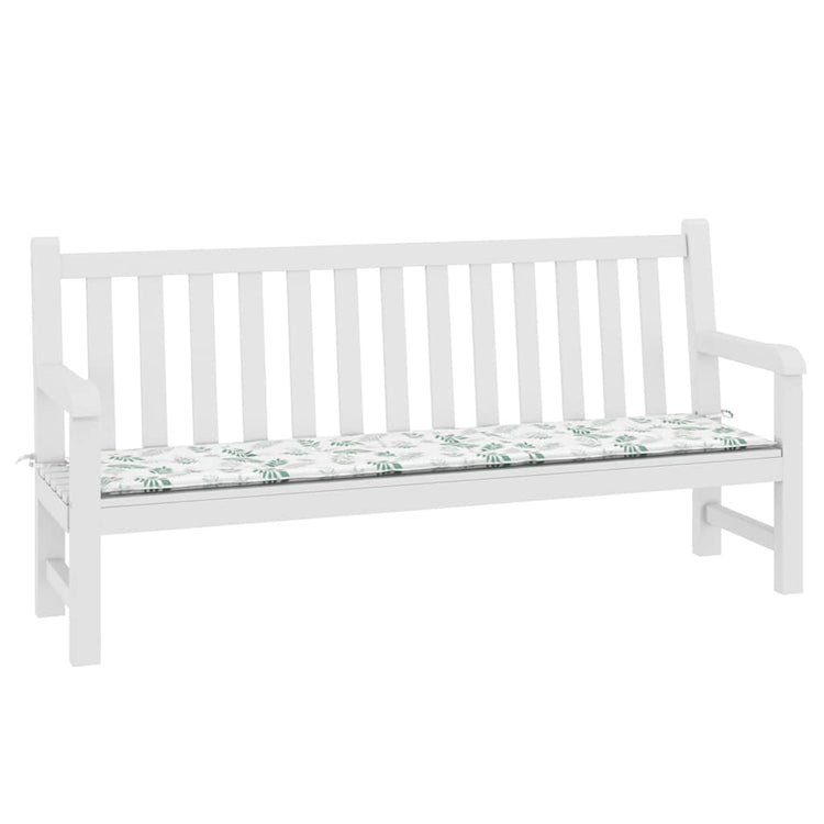 Vidaxl Gartenbank Kissenblattmuster 200x50x3 cm Stoff