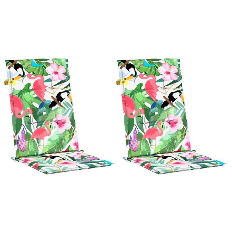 Vidaxl Garden Stuhl Kissen 2 PCs 120x50x3 cm Stoff Multi -Colored
