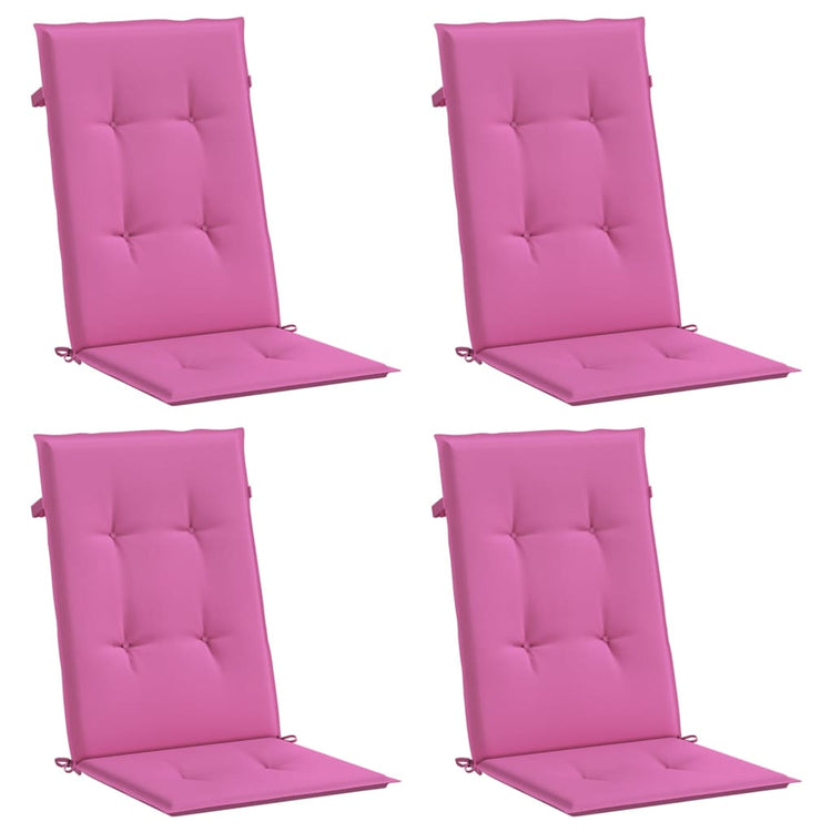Vidaxl -Stuhlkissen 4 Staubrosa gestaut Rosa
