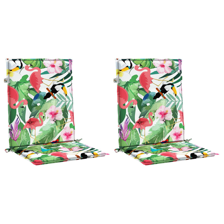 VIDAXL -Stuhlkissen 2 Stcs Low Back Stoff Multi -Colored