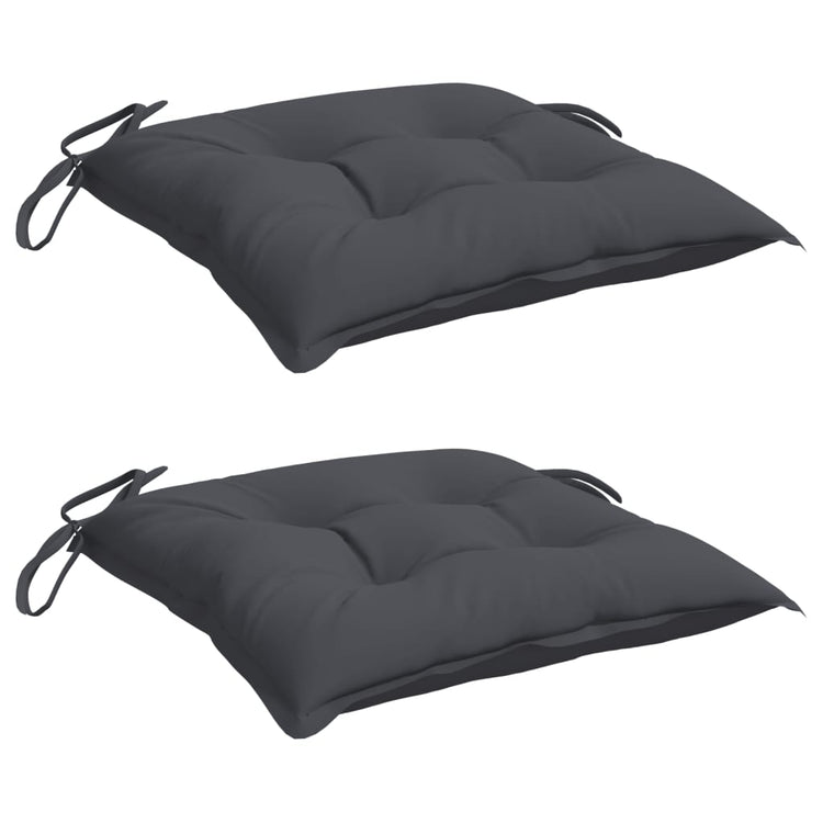 Vidaxx Stuhlkissen 2 Stück 40x40x7 cm Oxford-Stoff anthrazit