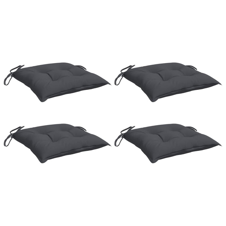 VidaXL Stuhlkissen 4 Stück 40x40x7 cm Oxford-Stoff Anthrazit