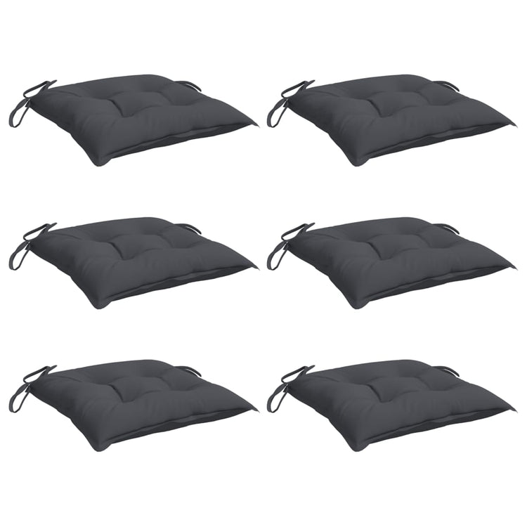 VIDAXL -Stuhlkissen 6 PCs 40x40x7 cm Oxford Stoffanthrazit -gelöscht