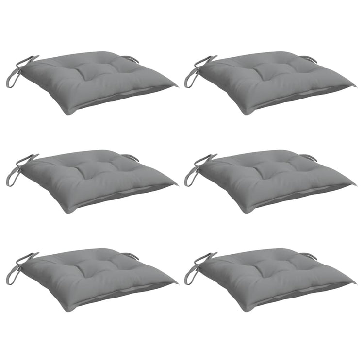 VIDAXL STUHR Kissen 6 Stcs 40x40x7 cm Oxford Stoff grau