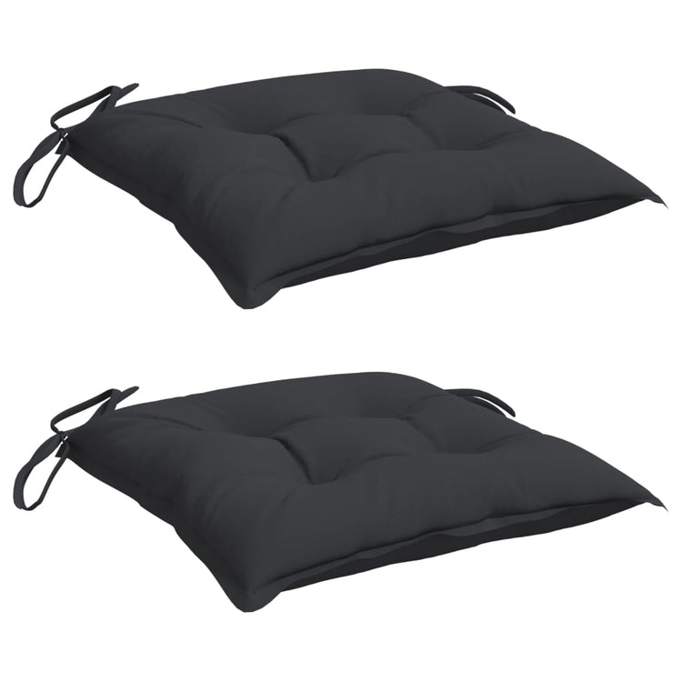 VIDAXL STUHR Kissen 2 PCs 40x40x7 cm Oxford Stoff schwarz