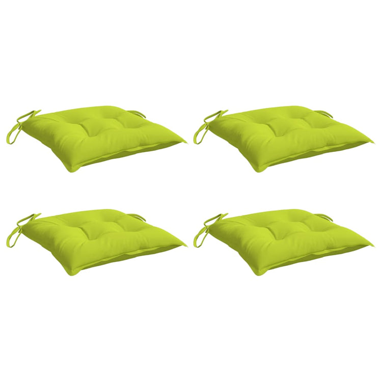 VIDAXL -Stuhlkissen 4 Stcs 40x40x7 cm Oxford Stoff klare Grün
