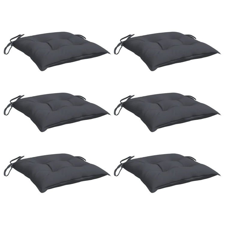 VIDAXL -Stuhlkissen 6 PCs 50 x 50 x 7 cm Oxford Stoffanthrazit -Gelenkt