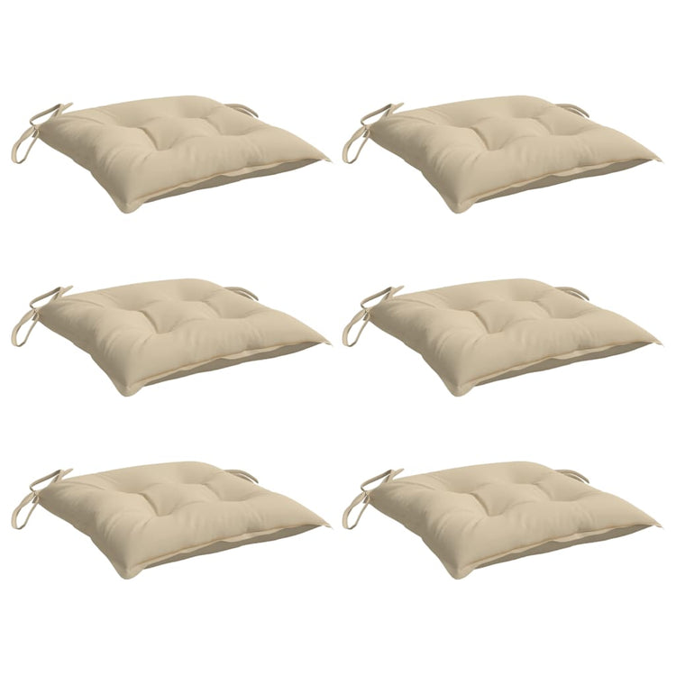 Vidaxl Palettenkissen 6 ST 50x50x7 cm Oxford Stoff Beige