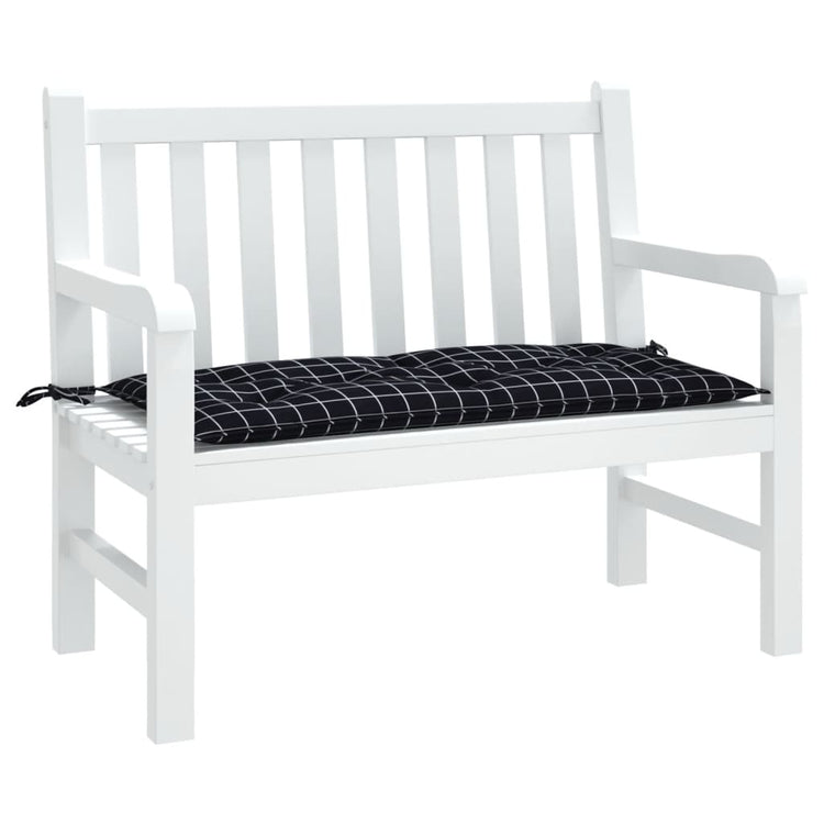 Vidaxl Gartenbank Kissen 180x50x7 cm Oxford Stoff Diamond Muster Schwarz