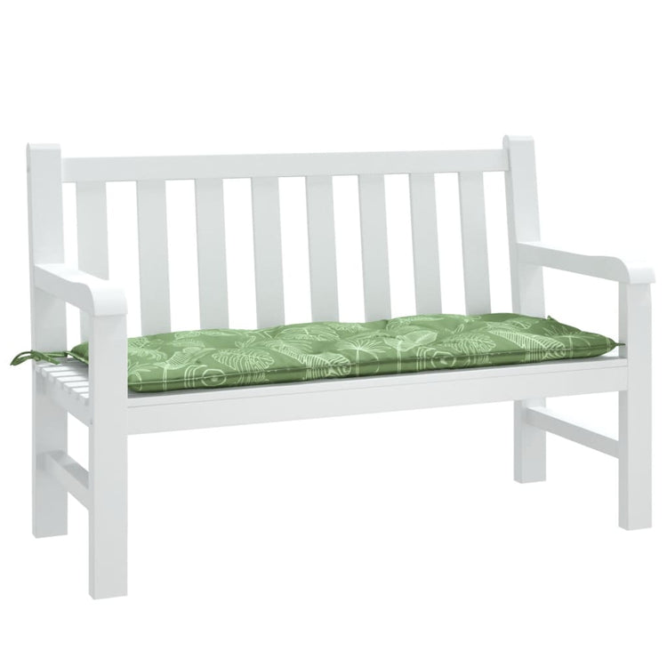 Vidaxl Gartenbank Kissenblattmuster 120x50x7 cm Stoff