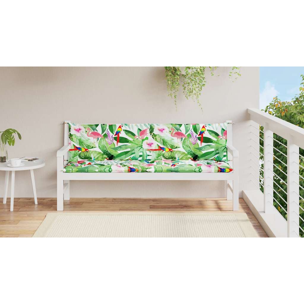 Vidaxl Garden Bench Pushions 2 ST 200x50x7 cm Stoff Multi -Colored