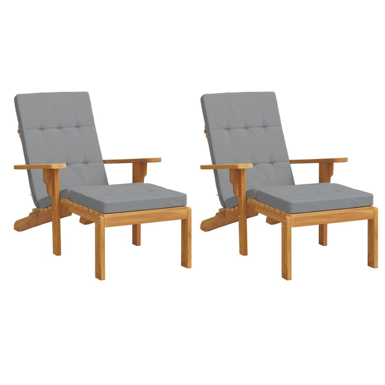 Vidaxl Terrassenstuhlkissen 2 St. Oxford Stoff grau