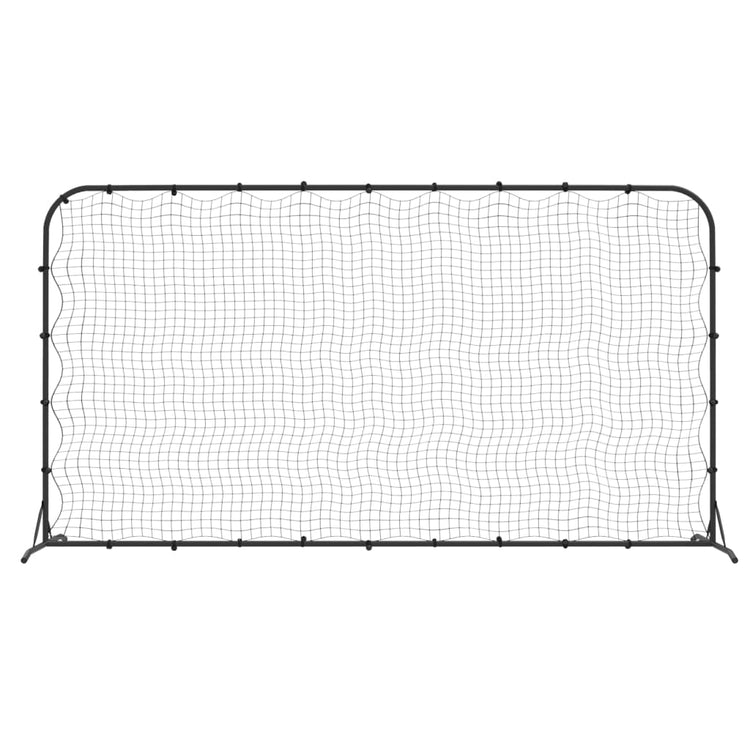 Vidaxl Football Rebounder 366x90x183 cm HDPE Schwarz