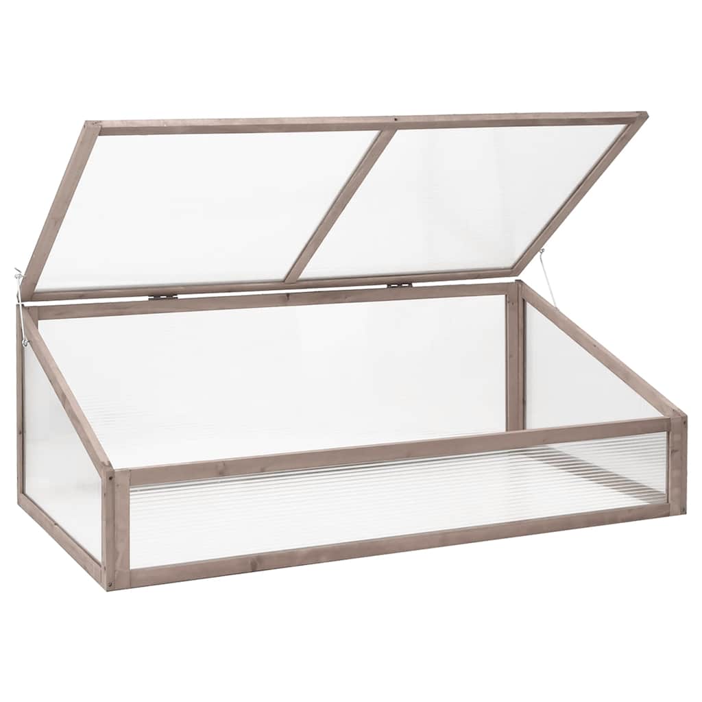 Vidaxl Greenhouse 110x58.5x39 cm Pine -Holzgrau