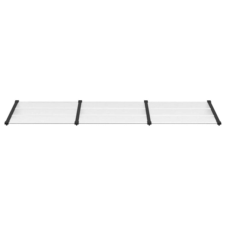 Vidaxl -Tür -Baldachin 297,5 x 90 cm Polycarbonat schwarz und transparent