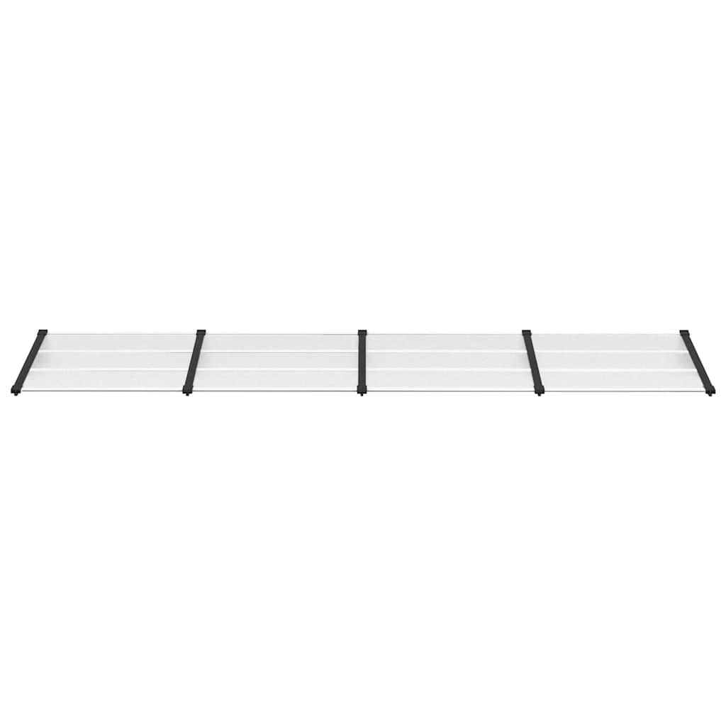 Vidaxl -Tür -Baldachin 396x90 cm Polycarbonat schwarz und transparent