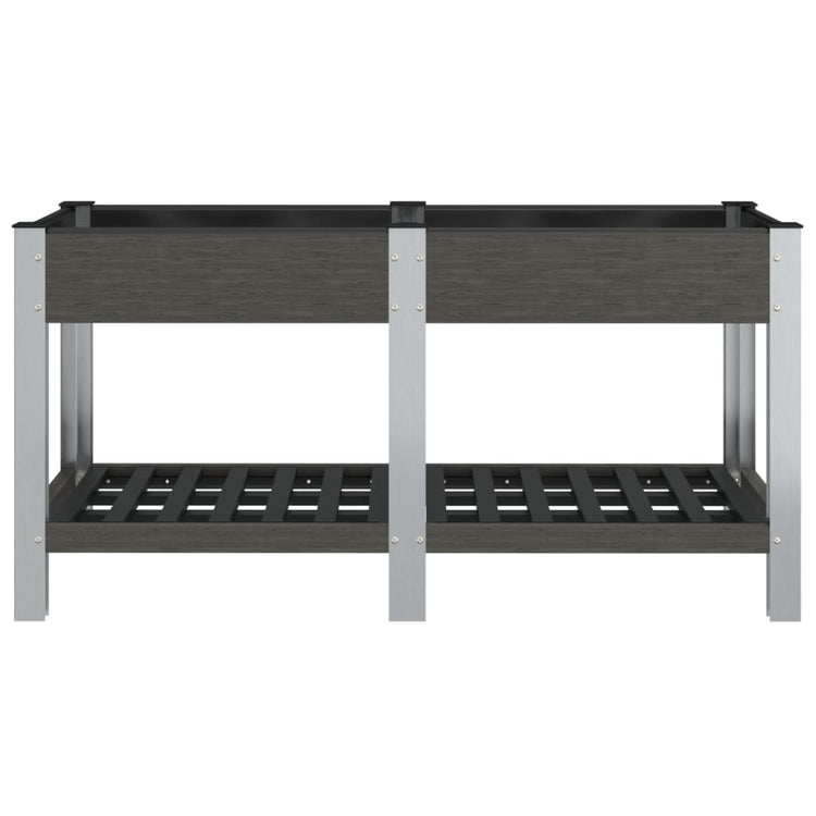 VIDAXL -Pflanzer mit Regal 150 x 50 x 75 cm HKC Grau angehoben