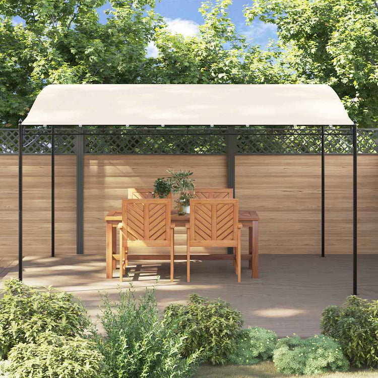 Vidaxl Luifel 4x3 m 180 g m² Stoff und Stahlcreme -gelöscht