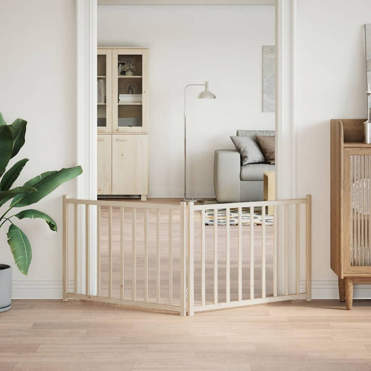 VIDAXL Hundezaun zusammenklappbar 2 Panels 160 cm Festkieferholz
