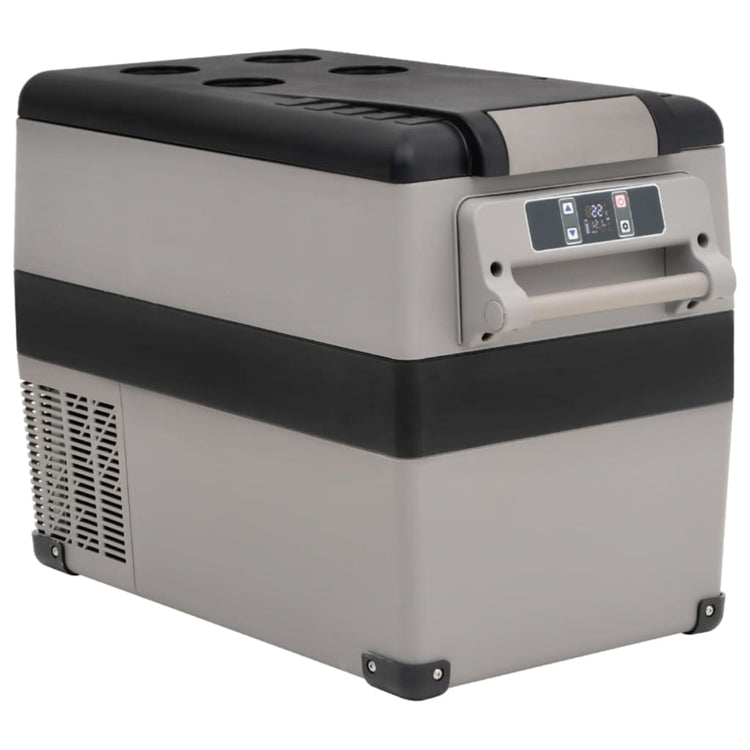 Vidaxl Cool Box mit Griff und Adapter 35 L PP PE schwarz und grau