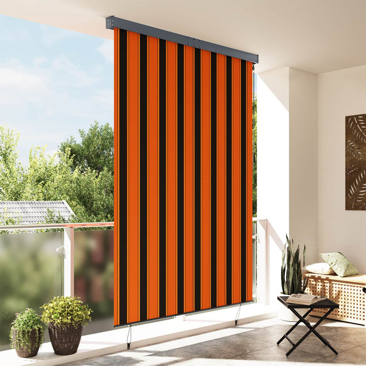 Vidaxxl Rollo Orange und Braun 180 x 250 cm Stoff und Aluminium