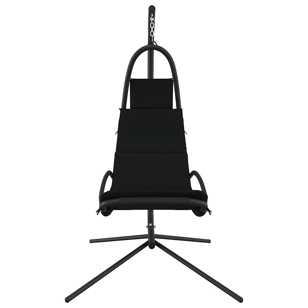 Vidaxl -Schaukelstuhl mit Oxford Stoff und Stahlschwarzkissen