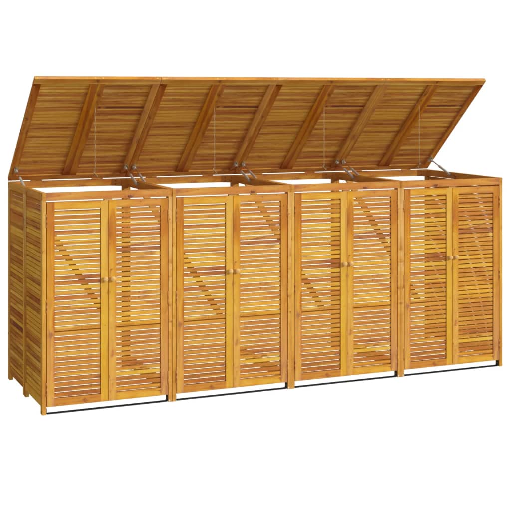 VIDAXL Müllbehälterlager vier -zeit 280x89x117 cm Festes Akazieholz