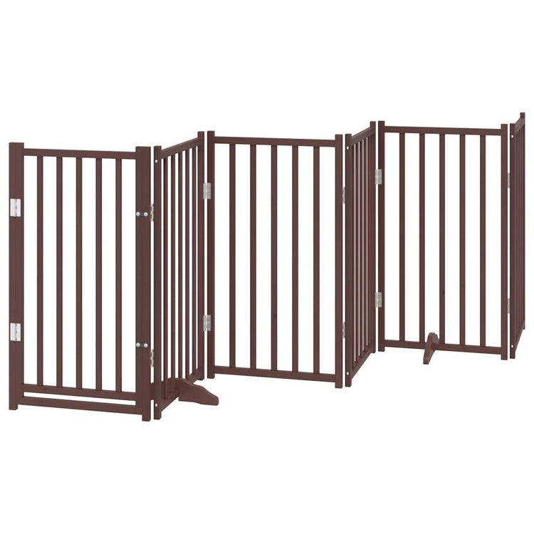 Vidaxl faltbares Hundegitter 15 Paneele 750 cm Pappelholz braun