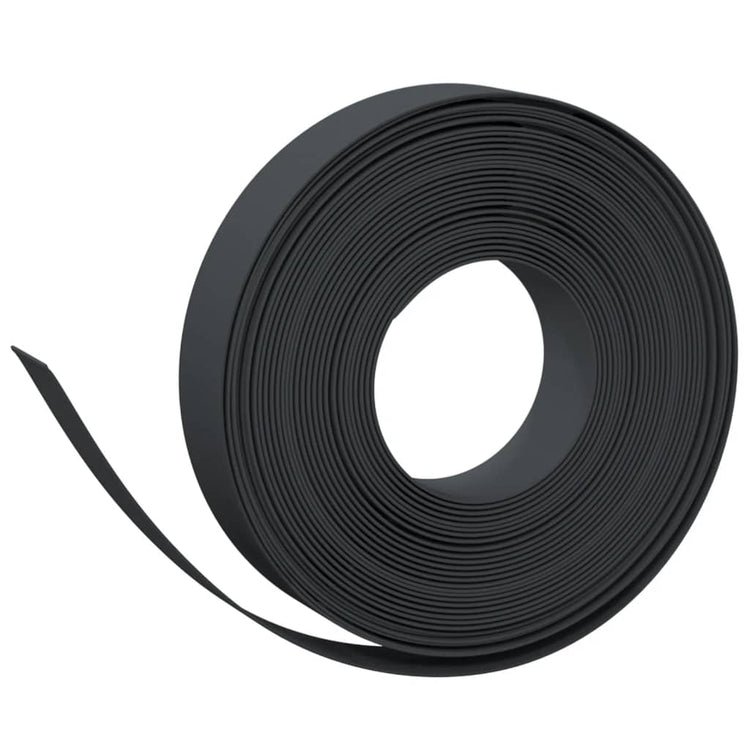 VIDAXL Gartenkanten 2 PCs 10 m 10 cm Polyethylen Schwarz
