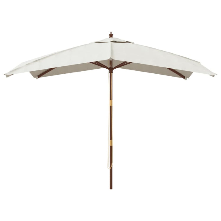 VIDAXL -Parasol mit Holzstangen 300x300x273 cm sandgerissen