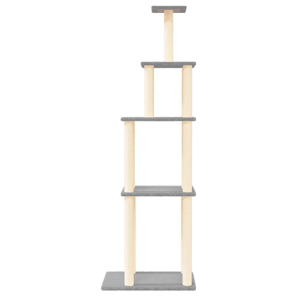 Vidaxl -Katzenmöbel mit Sisal -Kratzerpfosten 183 cm hellgrau