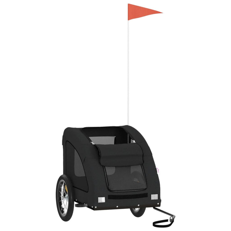 Vidaxl Dog Bike Trailer Oxford Fabric und Eisenschwarz