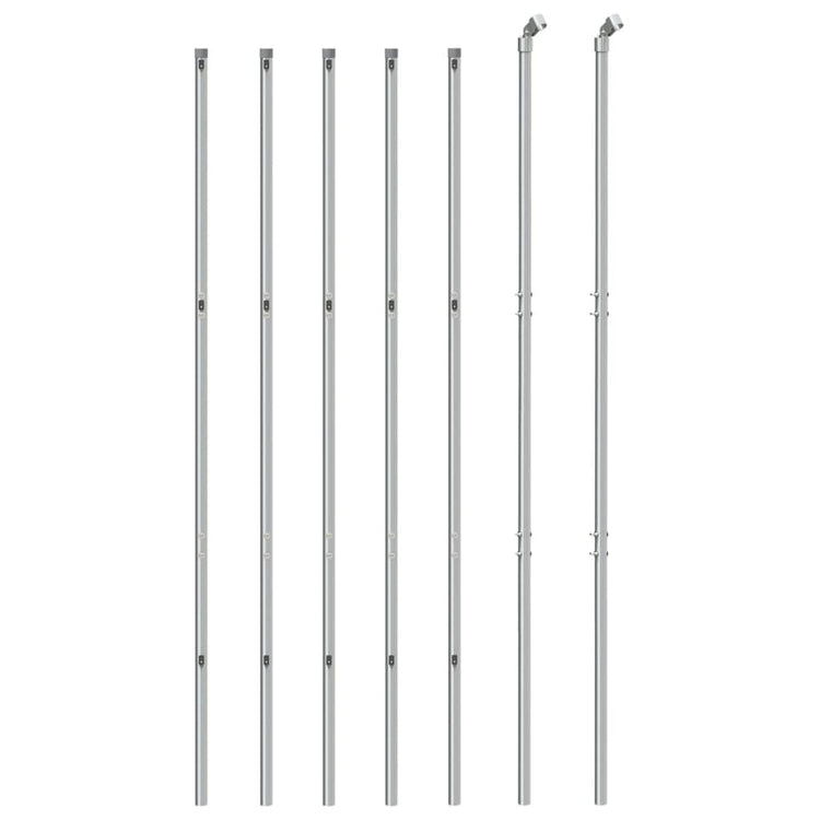 Vidaxl -Netzzaun 2x10 m silberfarben