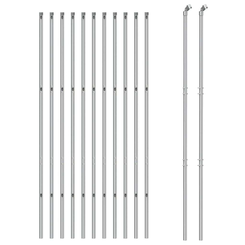 Vidaxl -Netzzaun 2,2x25 m silberfarben
