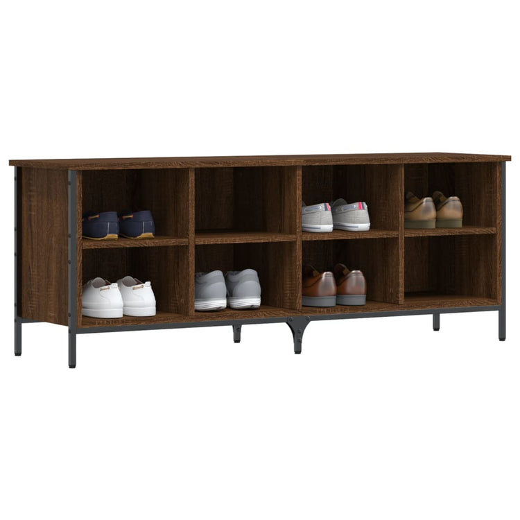 Vidaxl Schuhschrank 131x35x50 cm Schnitt Holzbraune Eiche Farbe