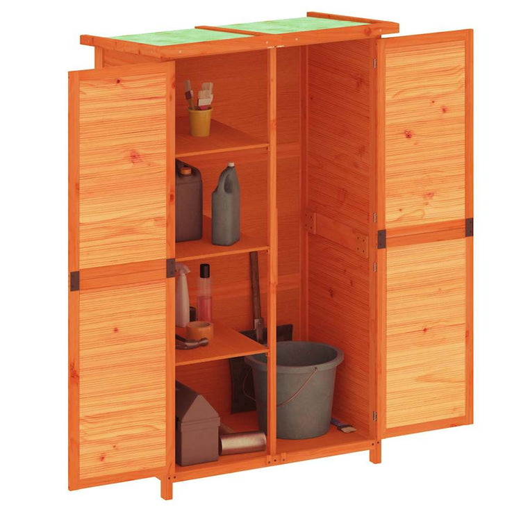Vidaxl Garden Shed 83x57x140 cm Festkiefernkiefernbraun