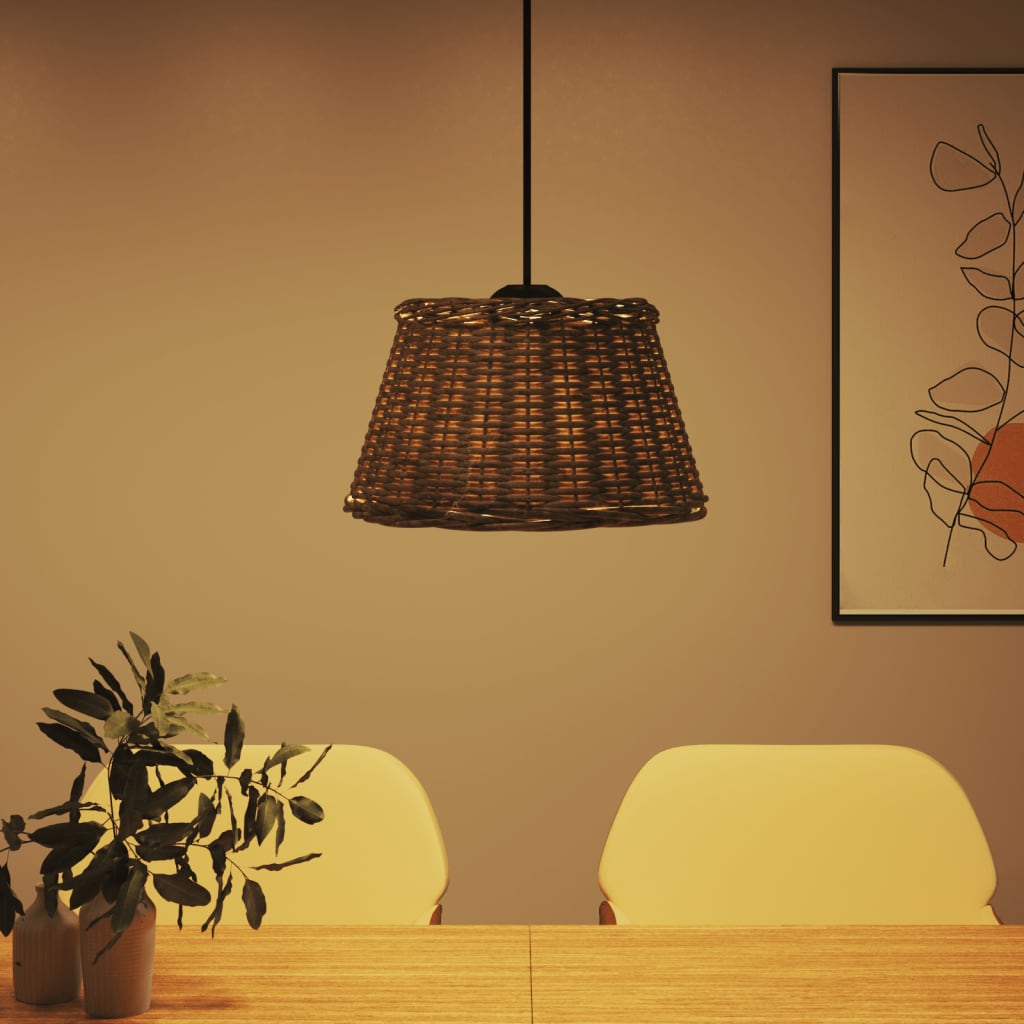 Vidaxl Deckenlampenschatten Ø50x30 cm Wicker Brown