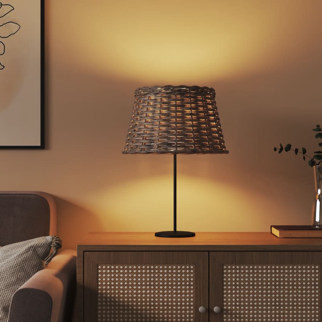 Vidaxl -Lampenschatten Ø38x23 cm Wicker Brown