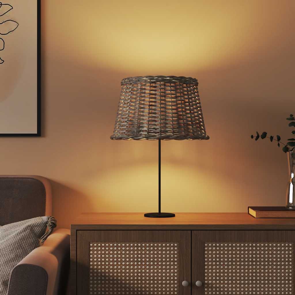 Vidaxl -Lampenschatten Ø45x28 cm Wicker Brown