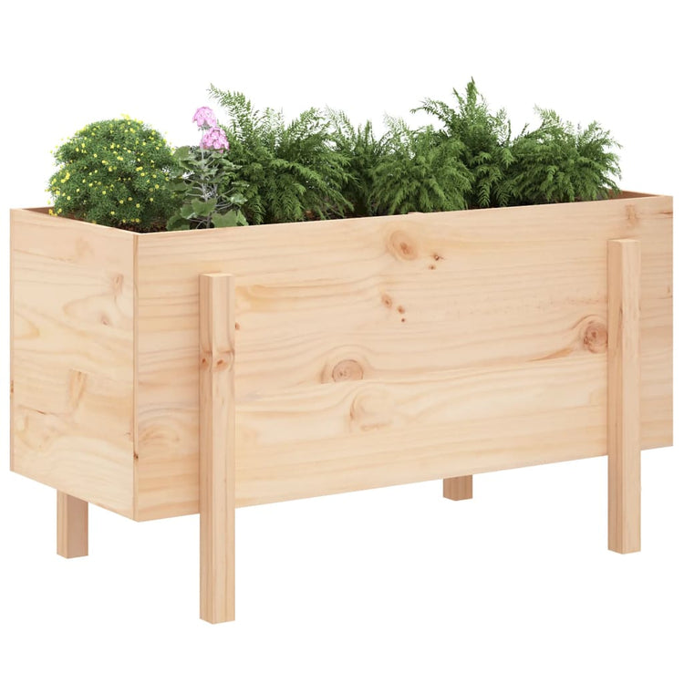 Vidaxx Pflanzgefäß erhöht 101x50x57 cm aus massivem Kiefernholz