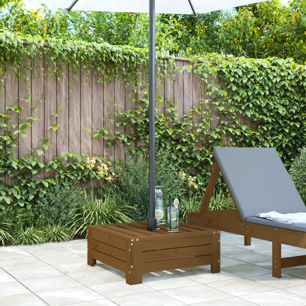 Vidaxl Parasol Footing Festkiefer Honig braun