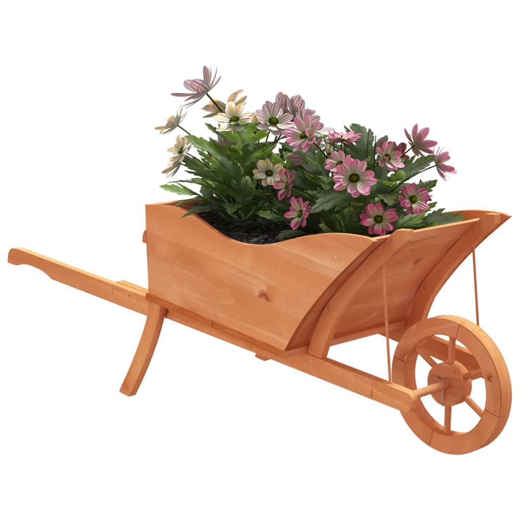 VIDAXL -Pflanzer Schubkarren 128x45.5x43 cm Festkieferholz