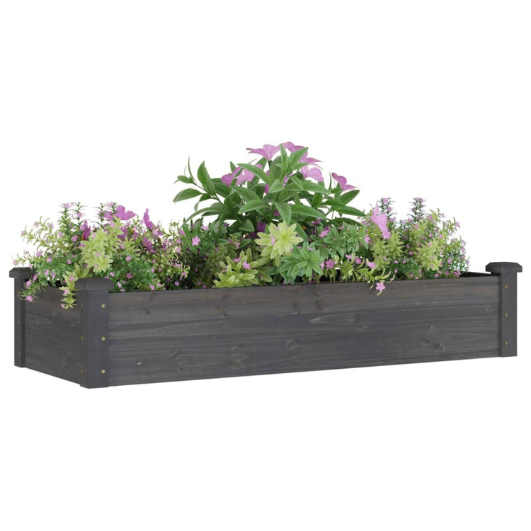 Vidaxl -Pflanzer mit 120 x 45 x 25 cm reines Holzgrau angehoben