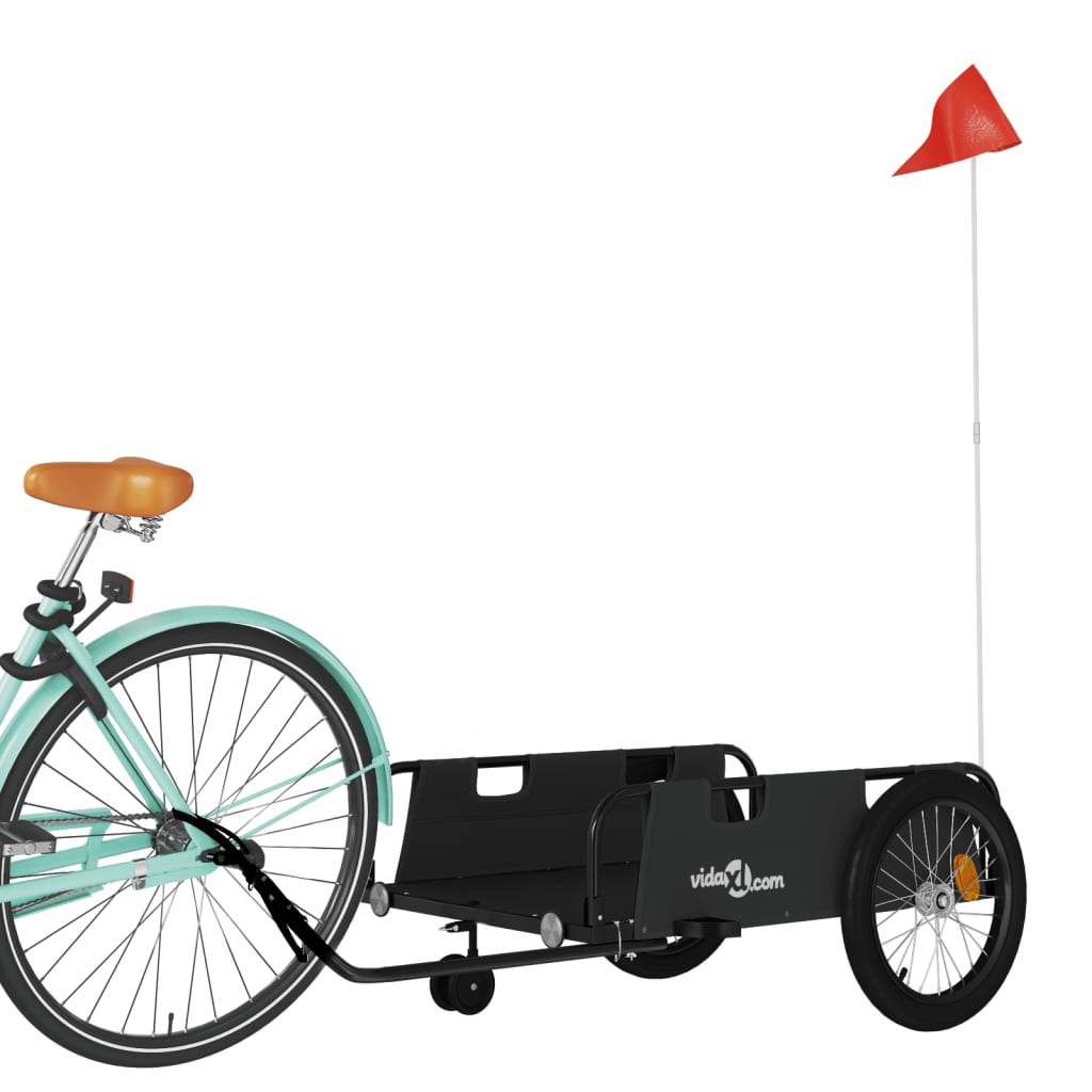 Vidaxl Fahrradanhänger Oxford Stoff und Eisenschwarz