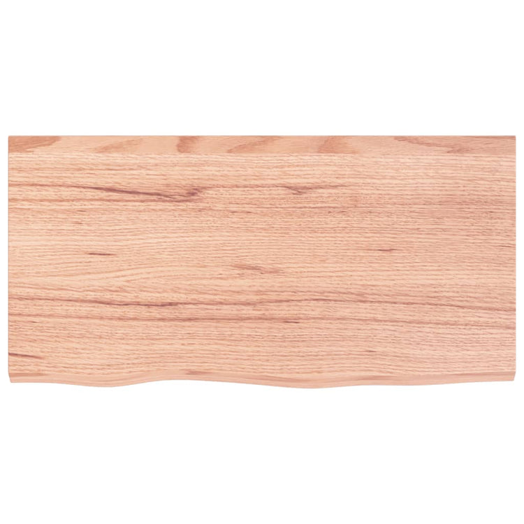 Vidaxx Waschtischplatte 80x40x (2-6) cm behandeltes Massivholz hellbraun