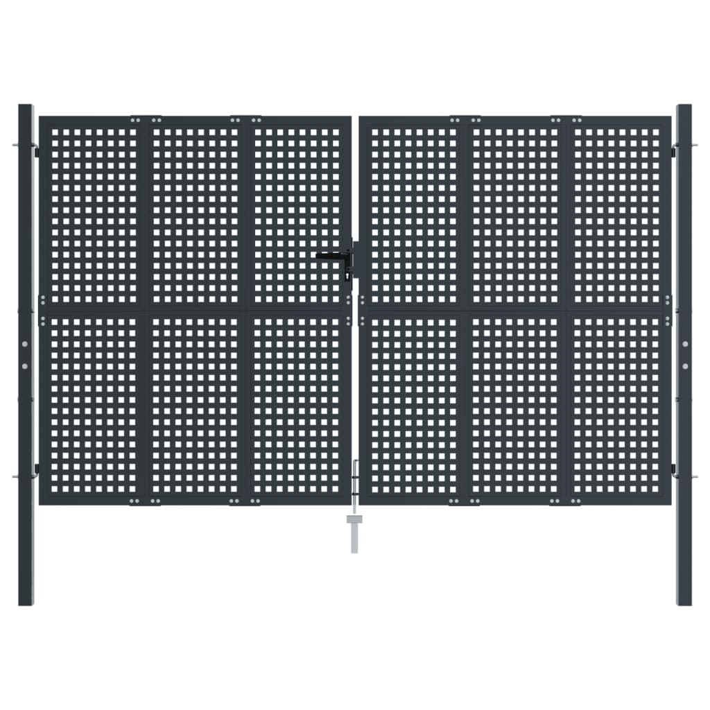 VIDAXL -Anschluss 300x200 cm Stahl Anthrazit -geläutet